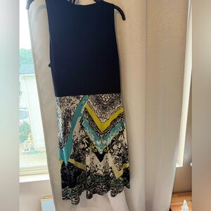 Kenneth Cole New York Black and Yellow A-Line Skirt